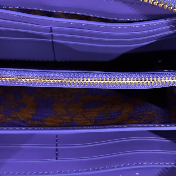 Vera Bradley Continental Purple Metallic Wallet - Picture 5 of 6